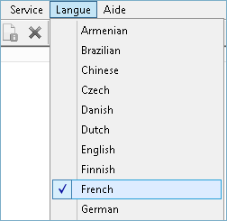 Sélectionner le français dans Handy Backup