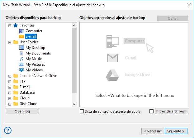 Elija el plug-in “Email”