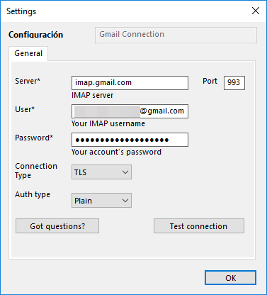 Configuración de Gmail