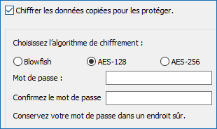 Chiffrement de la sauvegarde Yahoo