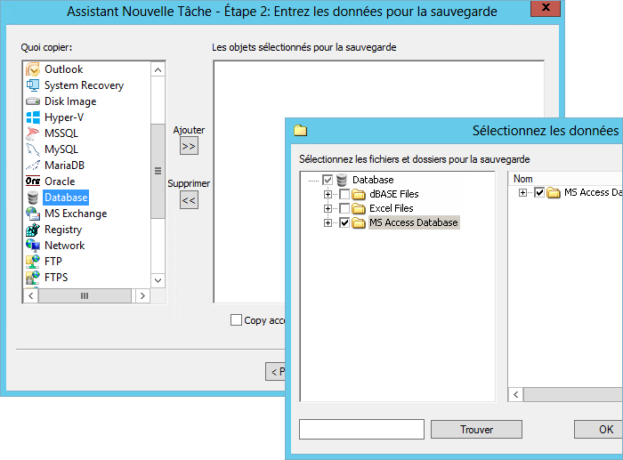Choisir quelque chose a sauvegarder