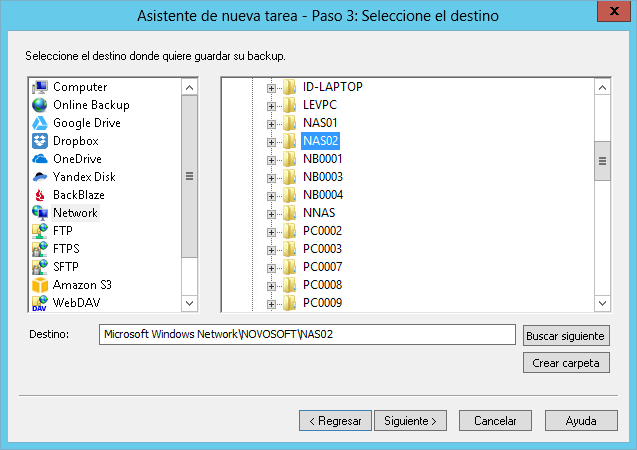 Backup de NAS con Handy Backup Backup de NAS con Handy Backup