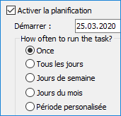 Automatisation de la sauvegarde