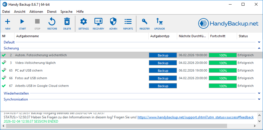 Automatische PC-Backup-Software