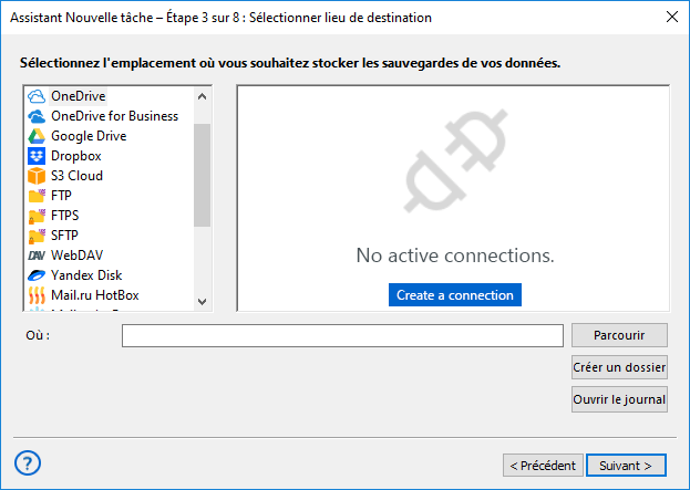Sauvegarde cloud pour enregistrer vos données