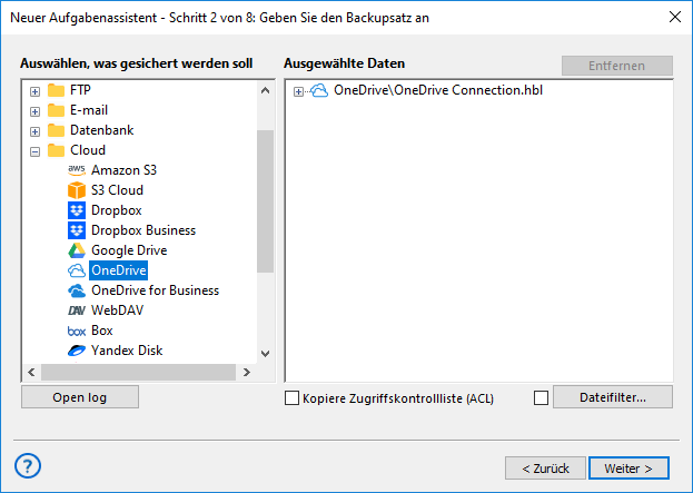 Manuelle Daten-Backup-Verifizierung