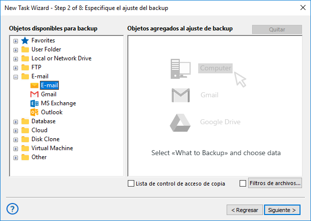 Elija el plug-in Email