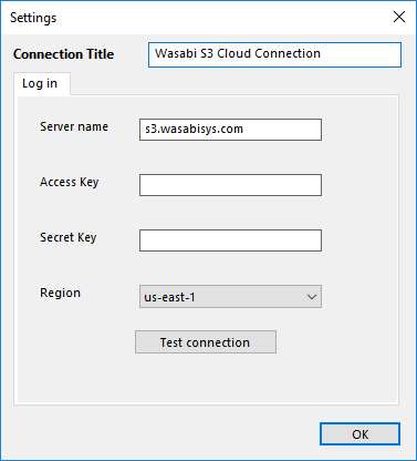 Crear una conexión con almacenamiento S3