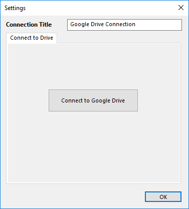Paramètres de configuration Sauvegarde Google Drive