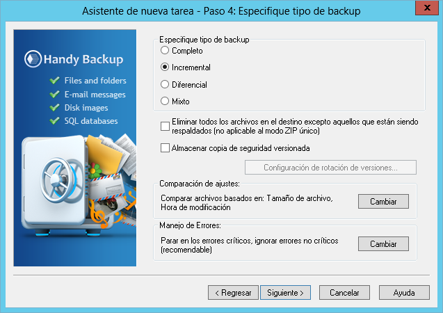 Backup Incremental Usando Handy Backup