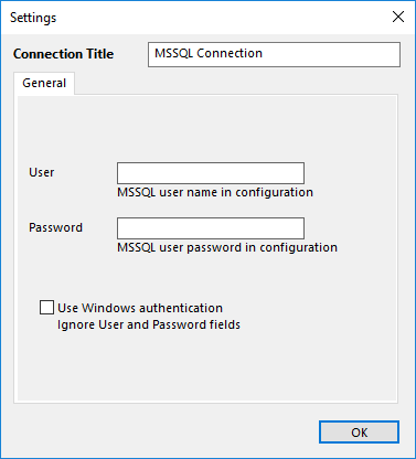 Crear una conexión del complemento MSSQL