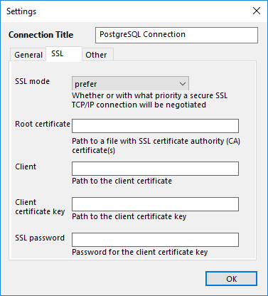 Configuración del modo SSL