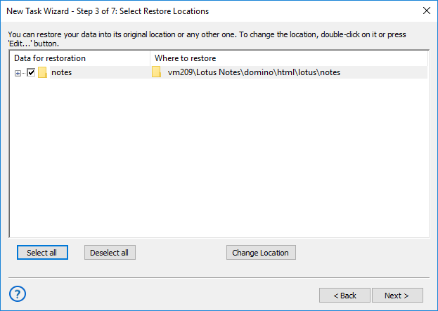 Restaurar Lotus Notes desde un backup
