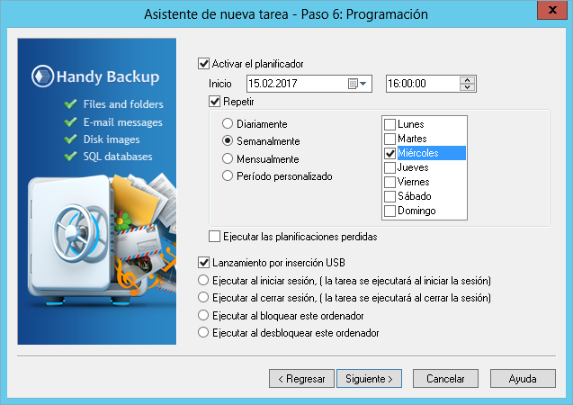 Programación de Backup de Linux de Minutos a Meses Programación de Backup de Linux de Minutos a Meses