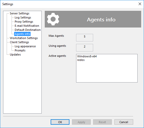 Determining the number of occupied and available workstations and servers