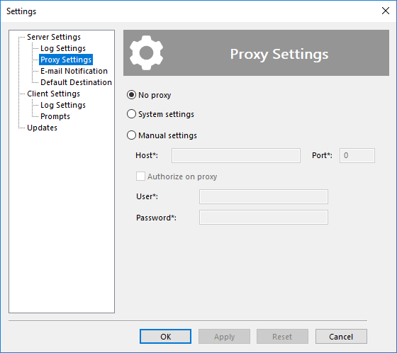 Configuración Proxy