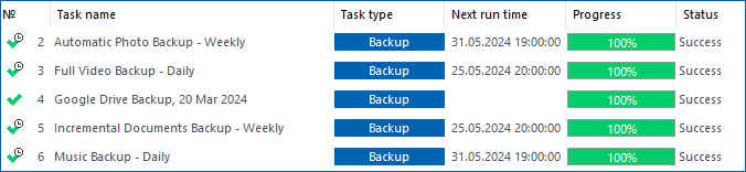 A Unique Task Identifier (№) Has Been Added to the Main Window of the Program