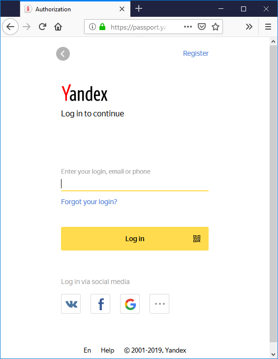 Conectar a Yandex Disk para copia de seguridad
